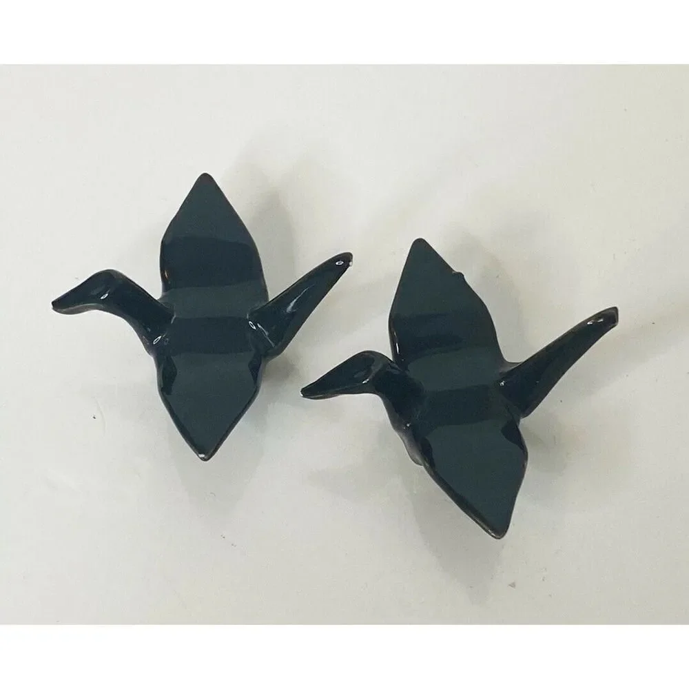 BLACK cranes  CHOPSTICK RESTS